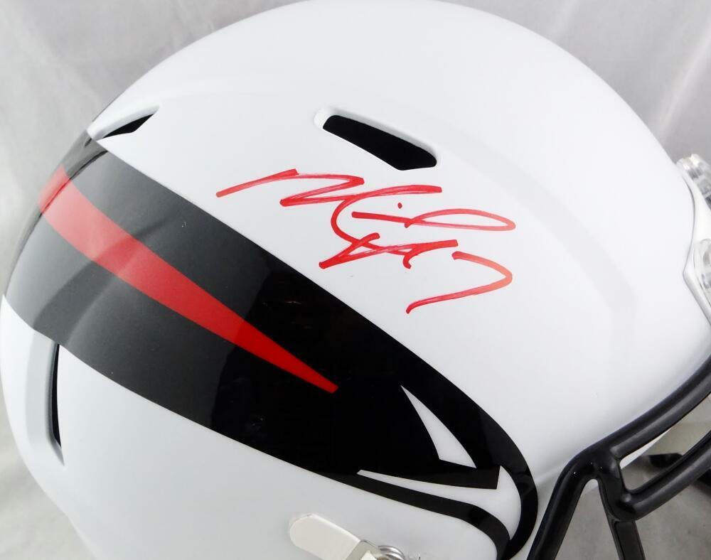 Michael Vick Autographed Atlanta Falcons F/S AMP Speed Helmet - PSA Auth *Red
