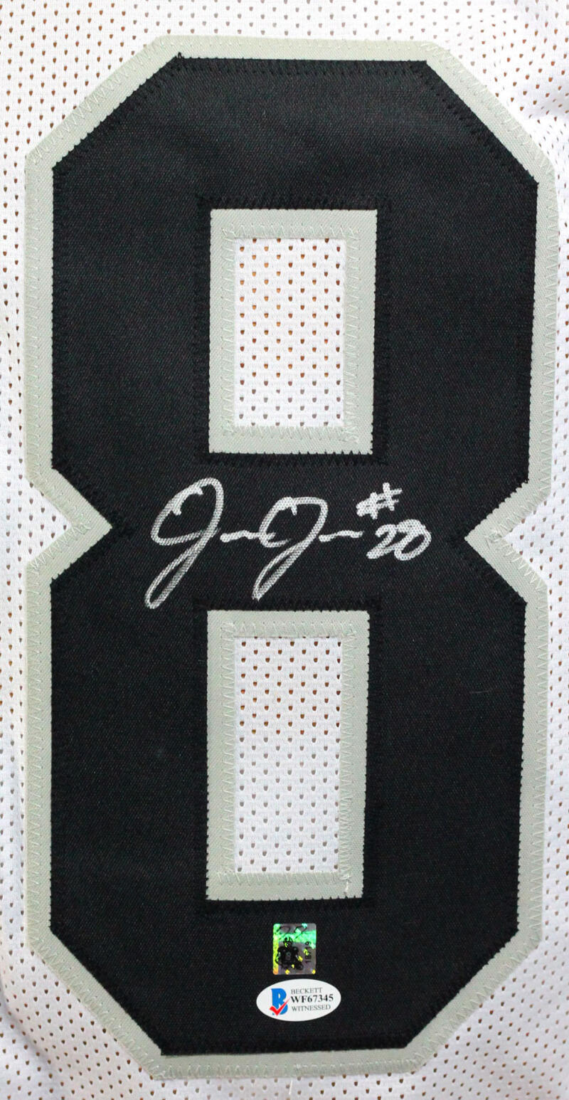 Josh Jacobs Autographed White Pro Style Jersey - Beckett W Auth *8