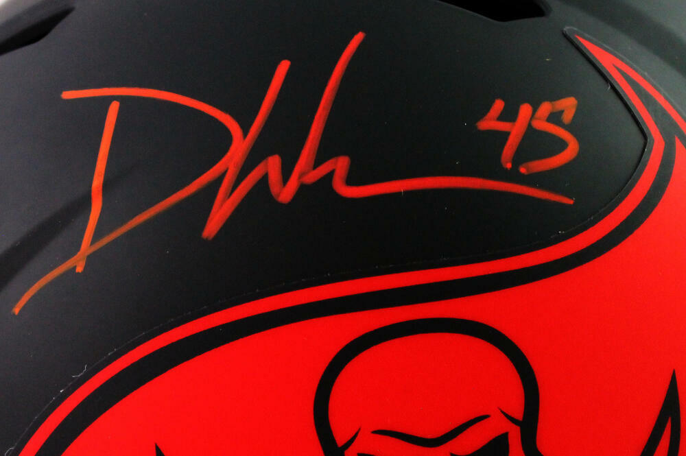 Devin White Signed Tampa Bay Bucs F/S Eclipse Authentic Helmet- Beckett W *Red