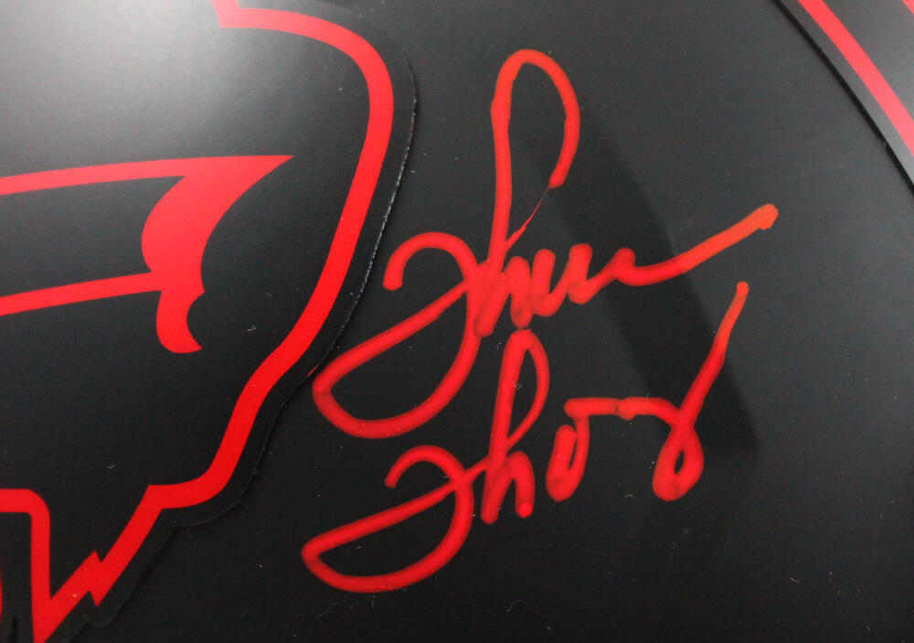 Kelly/Reed/Thomas Autographed Buffalo Bills F/S Eclipse Helmet - JSA W Auth *Red