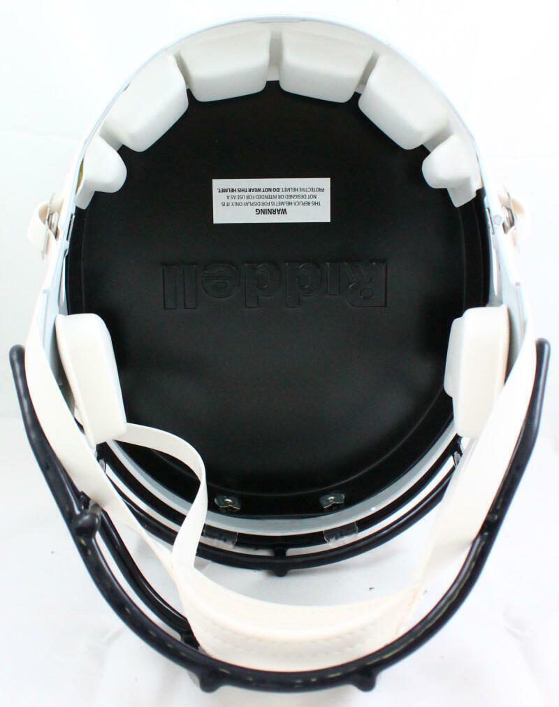 Dick Butkus Signed Chicago Bears F/S Flat White Speed Helmet w/ HOF - JSA W Auth