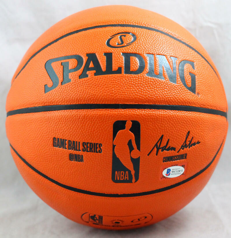 Allen Iverson Signed Official NBA Spalding Basketball - Beckett W Auth *Silver