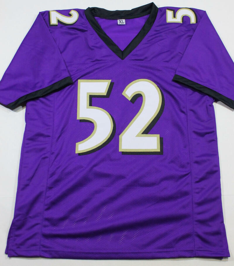 Ray Lewis Autographed Purple Pro Style Jersey w/HOF - Beckett W Auth *2