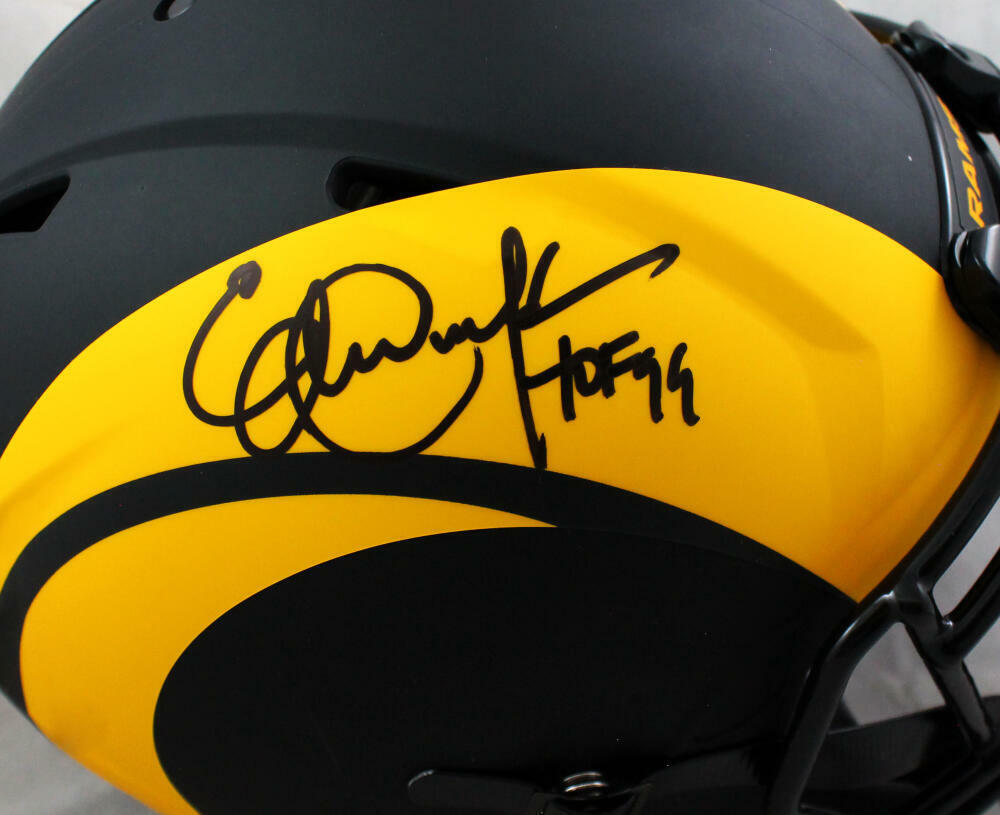 Eric Dickerson Signed LA Rams F/S Eclipse Authentic Helmet w/HOF- Beckett W Auth