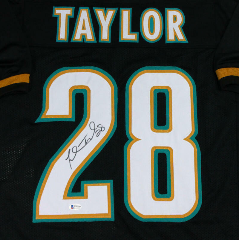 Fred Taylor Autographed Black Pro Style Jersey - Beckett W Auth *2