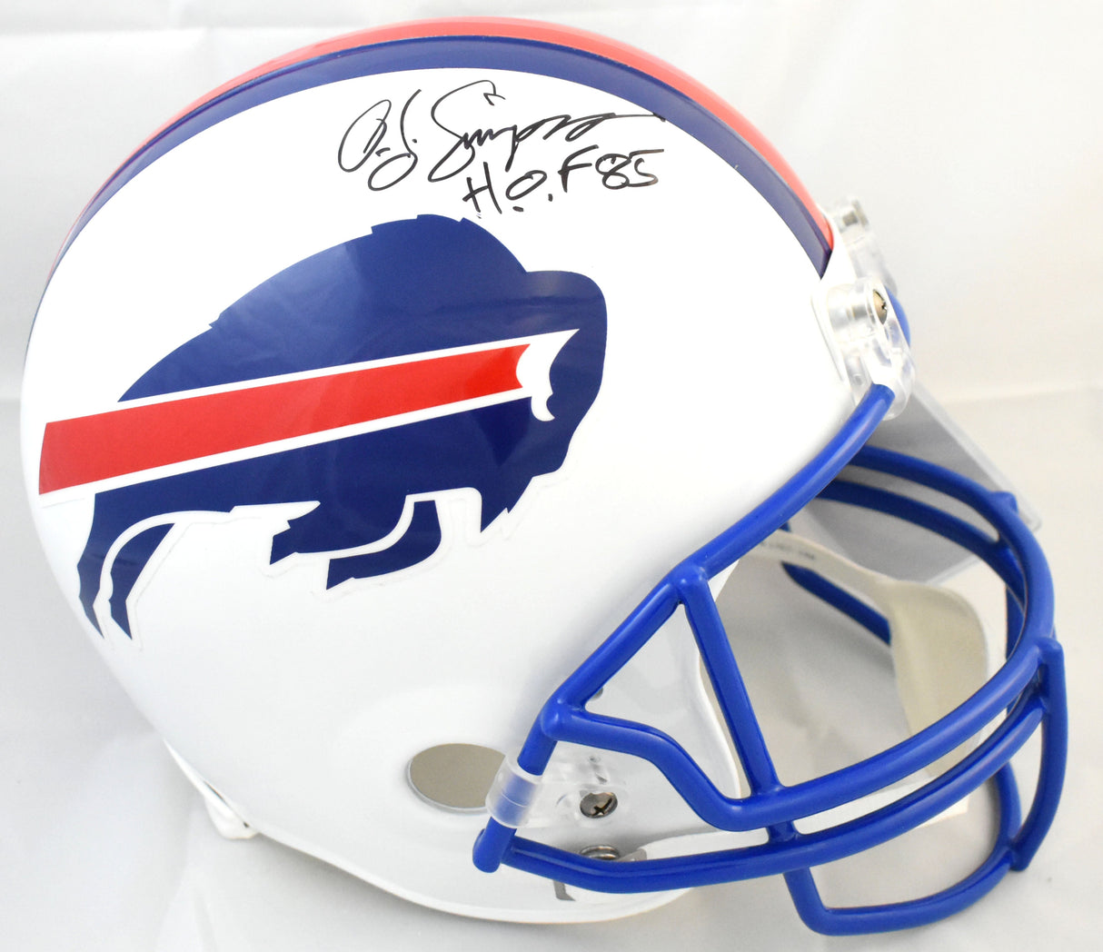 O.J. Simpson Autographed Buffalo Bills F/S Helmet w/HOF - JSA W