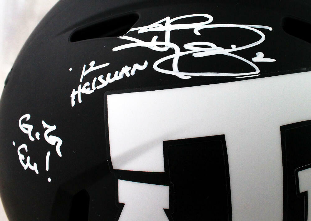 Johnny Manziel Signed Texas A&M Eclipse Authentic Helmet w/ 3 Insc - JSA W Auth