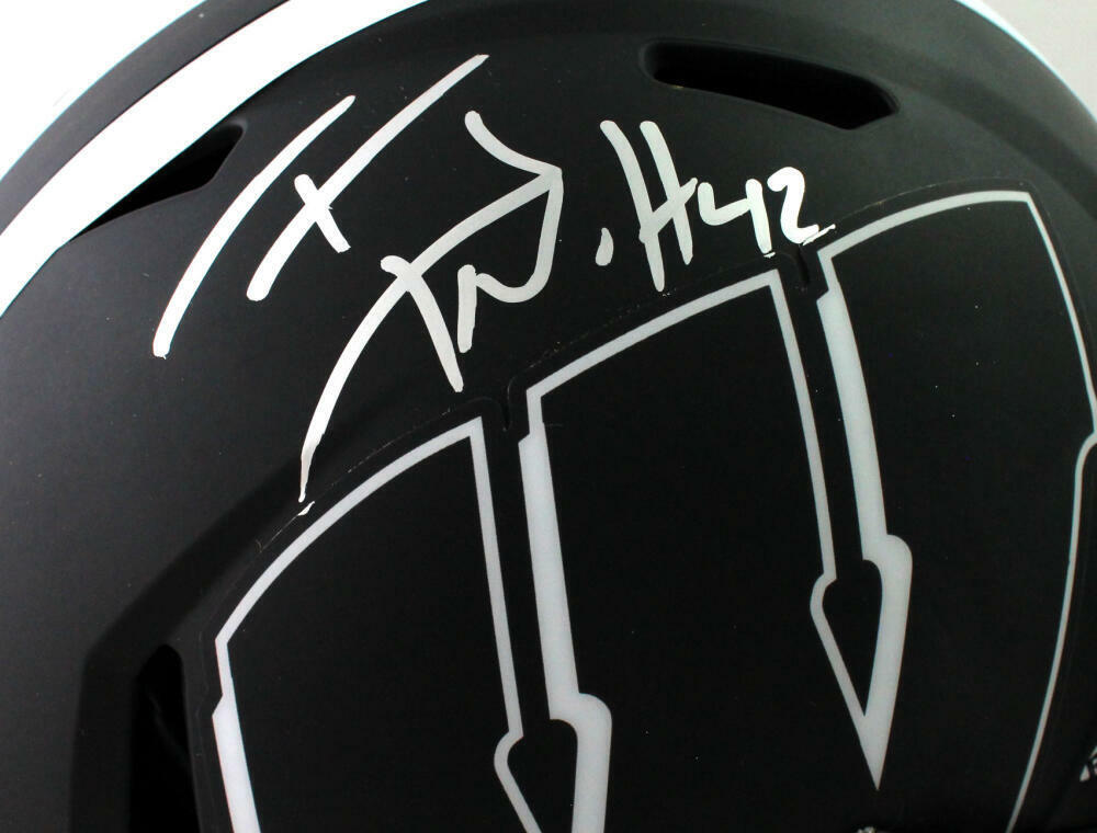 T.J. Watt Autographed Wisconsin Badgers Eclipse Authentic Helmet - Beckett W