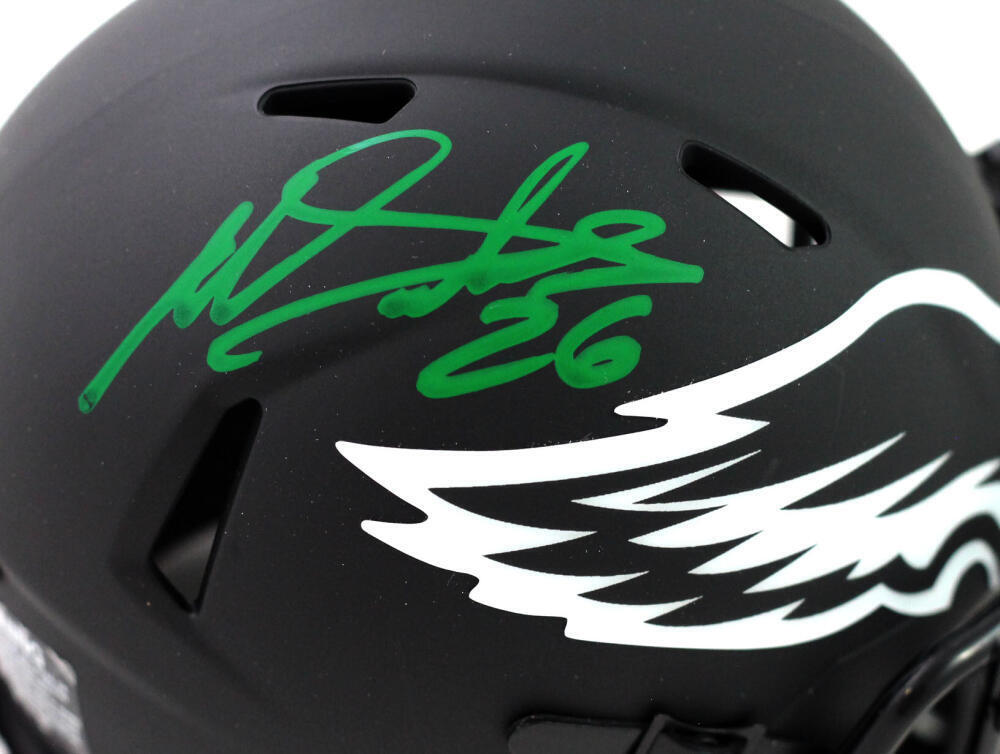 Miles Sanders Signed Philadelphia Eagles Eclipse Speed Mini Helmet - JSA W Auth
