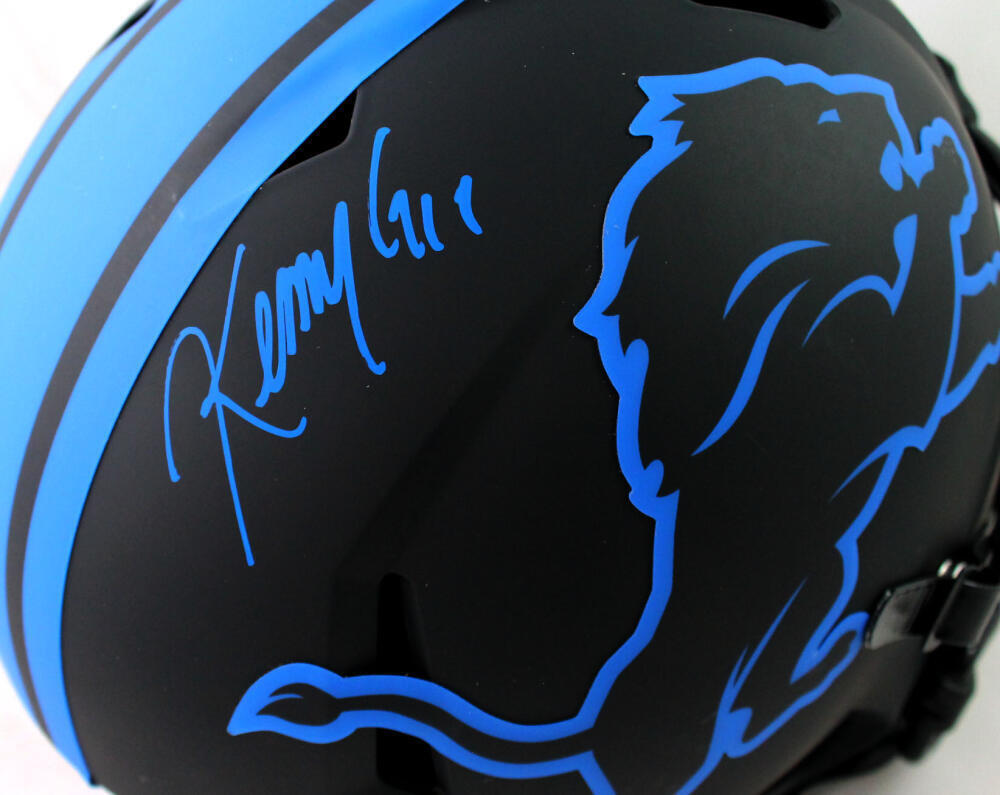 Kenny Golladay Signed Detroit Lions F/S Eclipse Speed Helmet - JSA W Auth *Blue