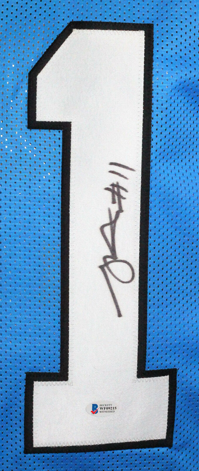 Robby Anderson Autographed Blue Pro Style Jersey- Beckett W *Black