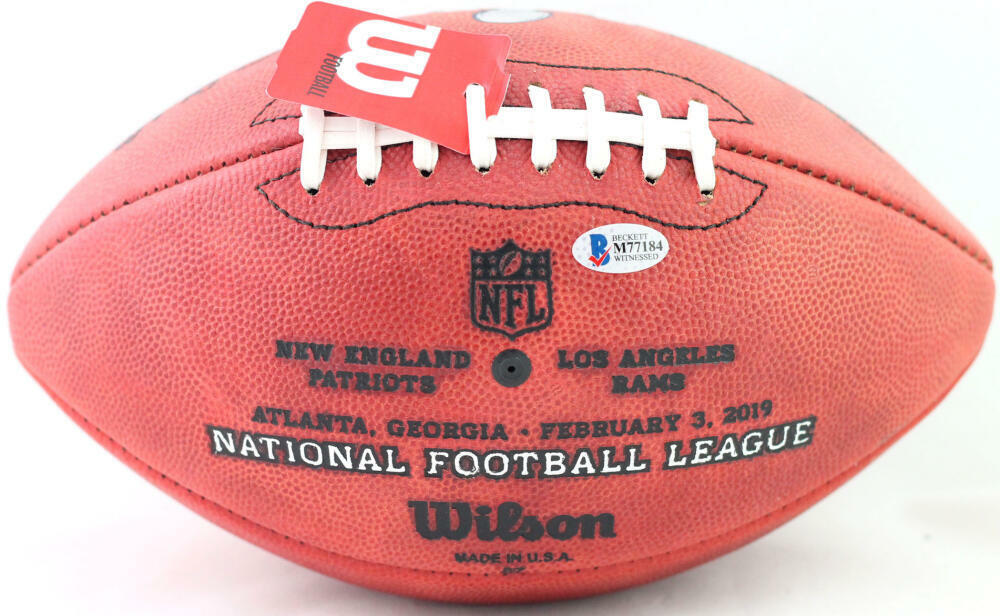 Sony Michel Autographed Duke Logo Football w/ SB Champs - Beckett W Auth