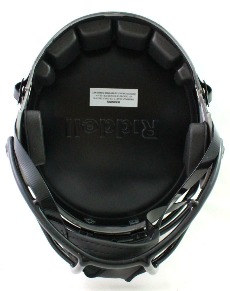 Ray Lewis Autographed Ravens F/S Eclipse Helmet w/ HOF- Beckett Witness *Purple