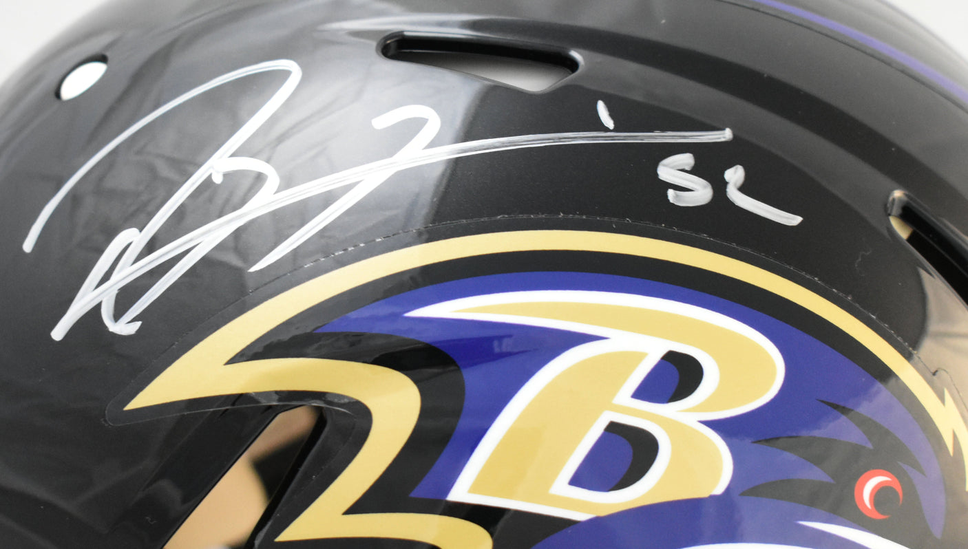Ray Lewis Autographed Baltimore Ravens F/S Speed Authentic Helmet - Beckett W