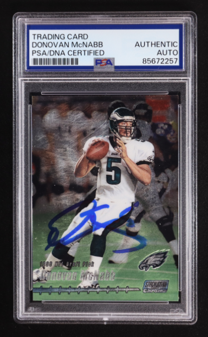 Donovan McNabb Signed 1999 Topps Stadium Club Chrome #133 RC PSA Auto