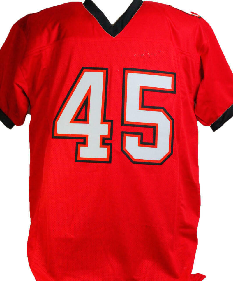 Devin White Autographed Red Pro Style Jersey W/ Insc - Beckett W *Black