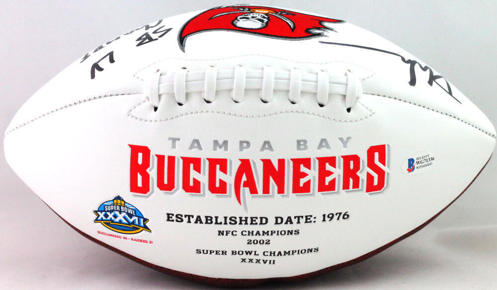 Devin White Autographed Tampa Bay Bucs Logo Football W/ Insc- Beckett W *Black