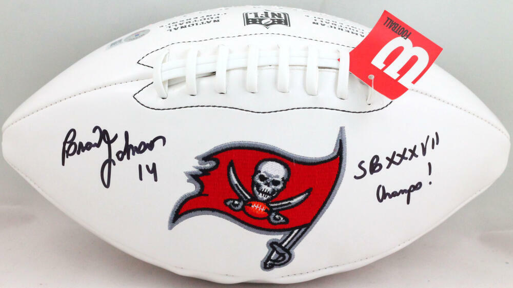 Brad Johnson Autographed Wilson Logo W/ Insc- Beckett *Black