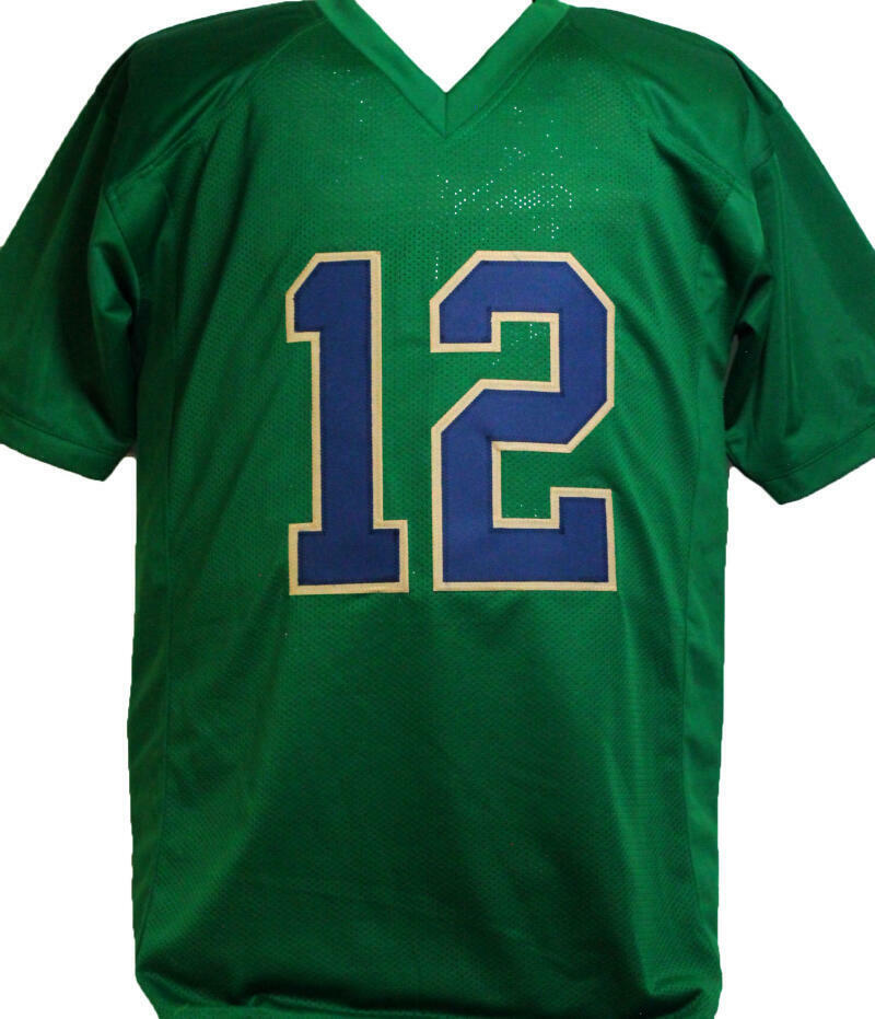Ian Book Autographed Green College Style Jersey - Beckett W *silver