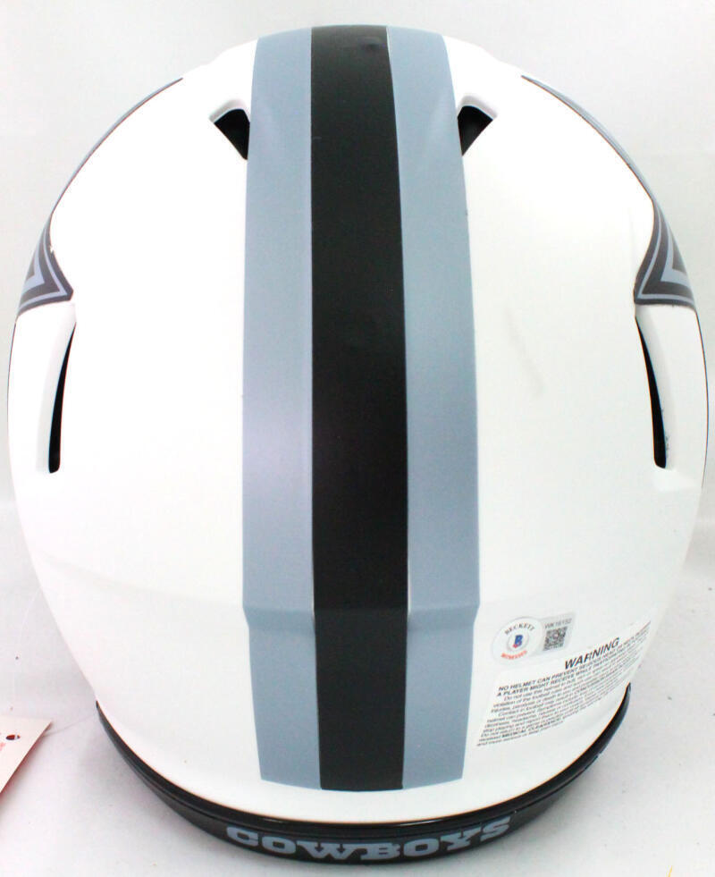 Roger Staubach Signed Cowboys Lunar Speed Authentic F/S Helmet w 2 Insc-BAW Holo