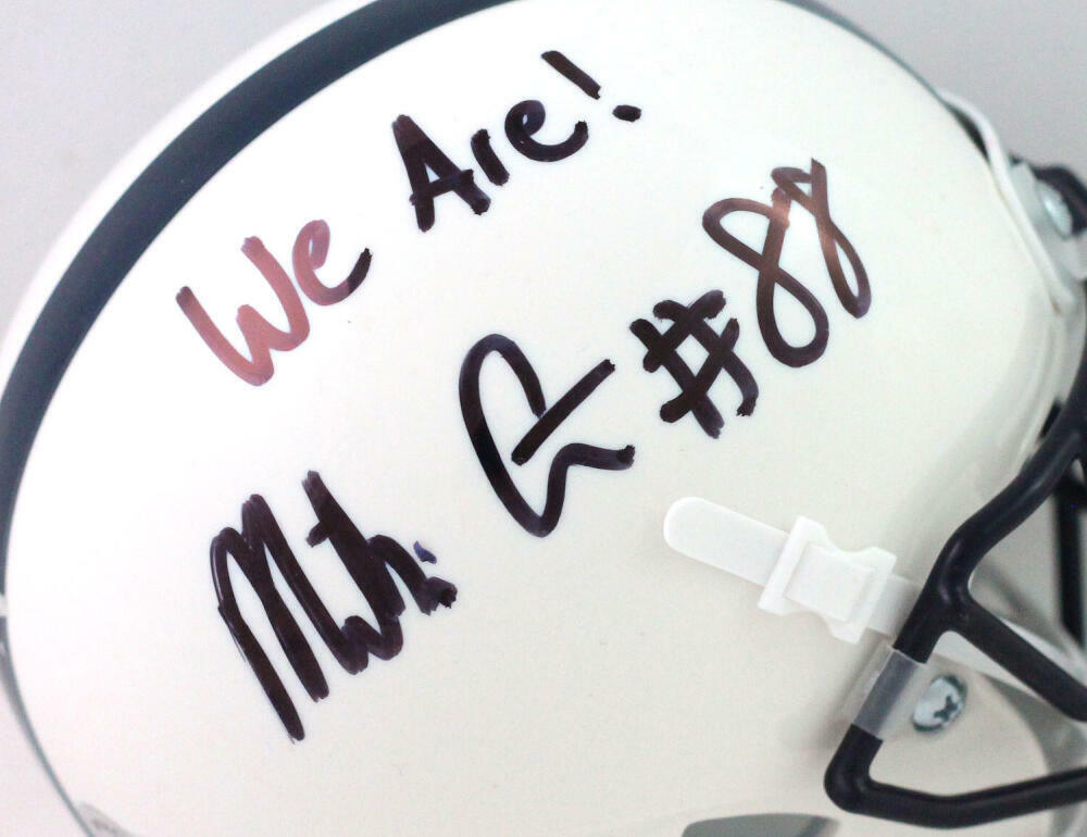 Mike Gesicki Autographed Nittany Lions Mini Helmet w/ We Are- Beckett W *Black
