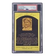 Lou Boudreau Signed 4x6 Cleveland HOF Plaque Card PSA/DNA 85027795 - Sports Integrity