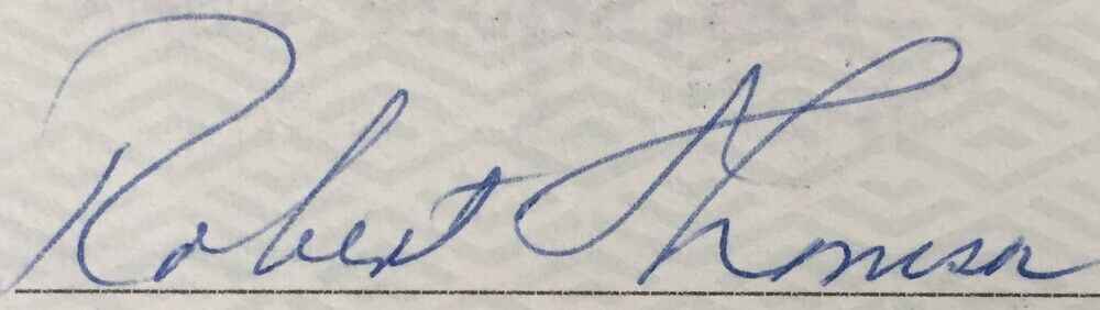 Bobby Thomson New York Giants Signed Checks 4931-4944 JSA