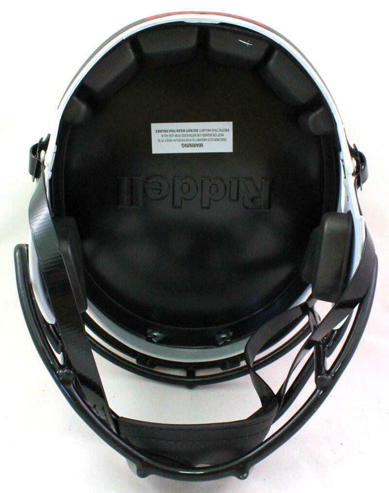 Derrick Brooks Autographed Buccaneers Lunar Speed FS Helmet w HOF- Beckett W*Red