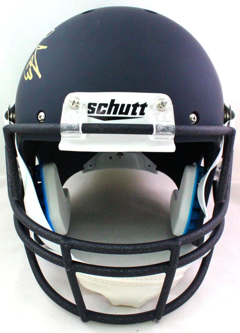 Chase Claypool Autographed ND Blue Alt F/S Helmet Blue FM- Beckett W Hologram