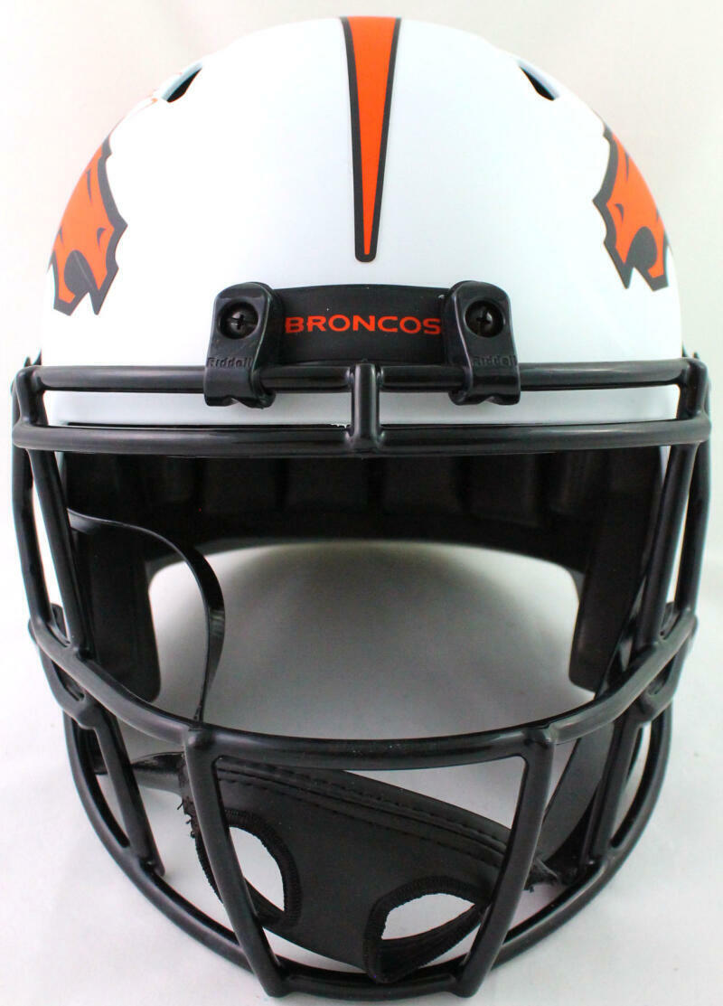 Terrell Davis Signed Denver Broncos Lunar Speed Helmet w HOF- Beckett W *Orange