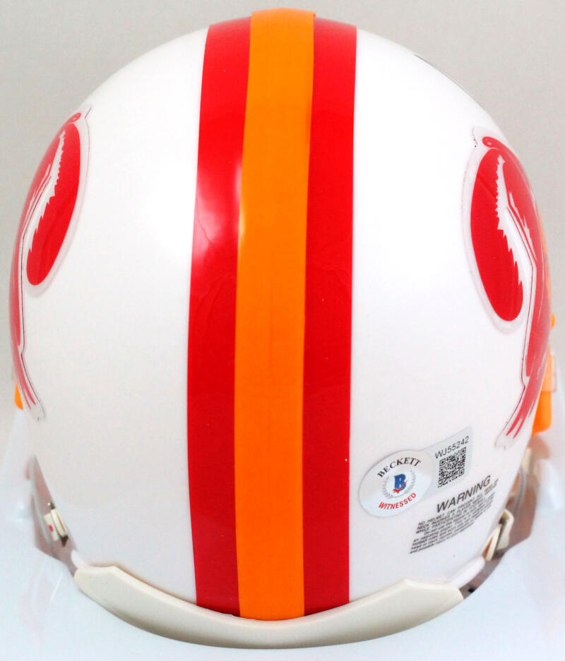 John Lynch Autographed Tampa Bucs 76-96 TB Mini Helmet w/HOF - Beckett W *Black