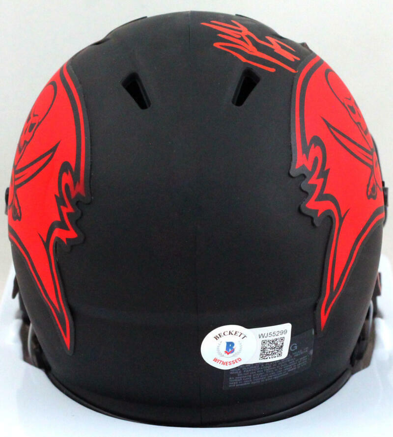 John Lynch Autographed Tampa Bucs Eclipse Mini Helmet- Beckett W *Red