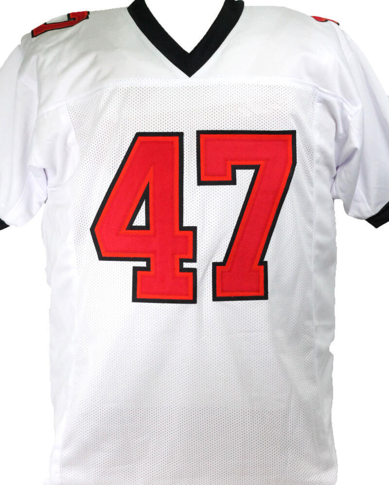 John Lynch Autographed White SB Pro Style Jersey- Beckett W *Black