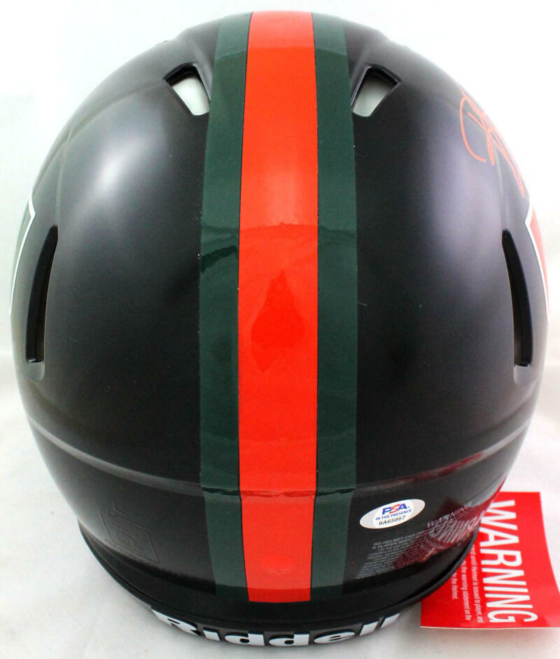 Reggie Wayne Signed Miami Hurricanes Knight F/S Authentic Helmet- PSA/DNA*Orange