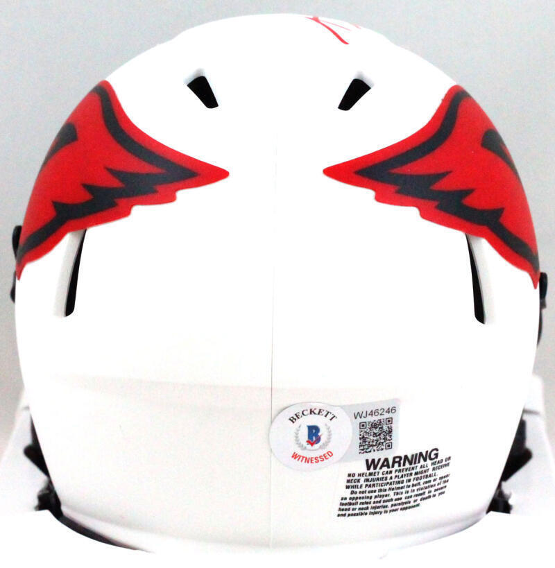 AJ Green Autographed Cardinals Lunar Speed Mini Helmet- Beckett W *Red