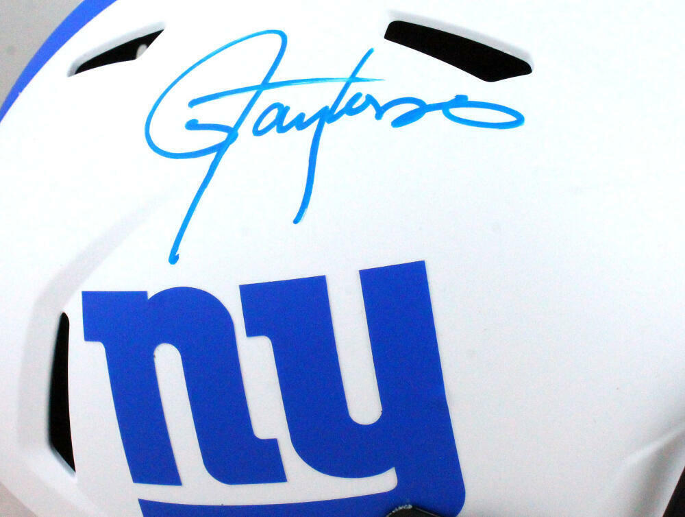 Lawrence Taylor Signed NY Giants Lunar Speed F/S Helmet- Beckett W *Blue