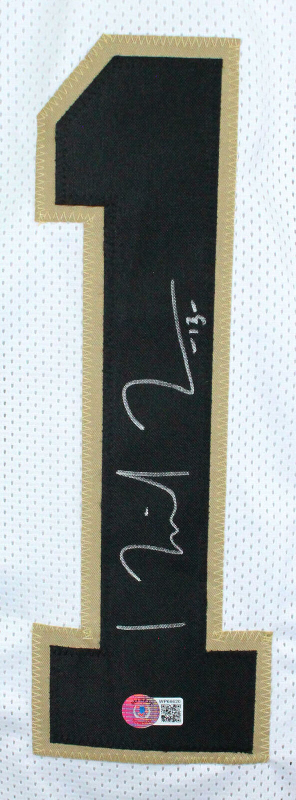 Michael Thomas Autographed White Pro Style Jersey- Beckett W Hologram *Silver