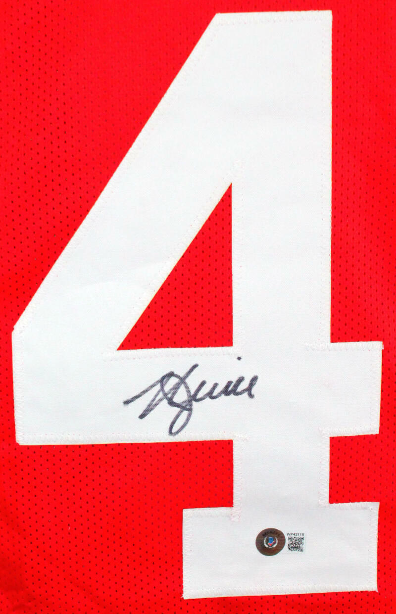 Kyle Juszczyk Autographed Red Pro Style Jersey- Beckett W Hologram *Black