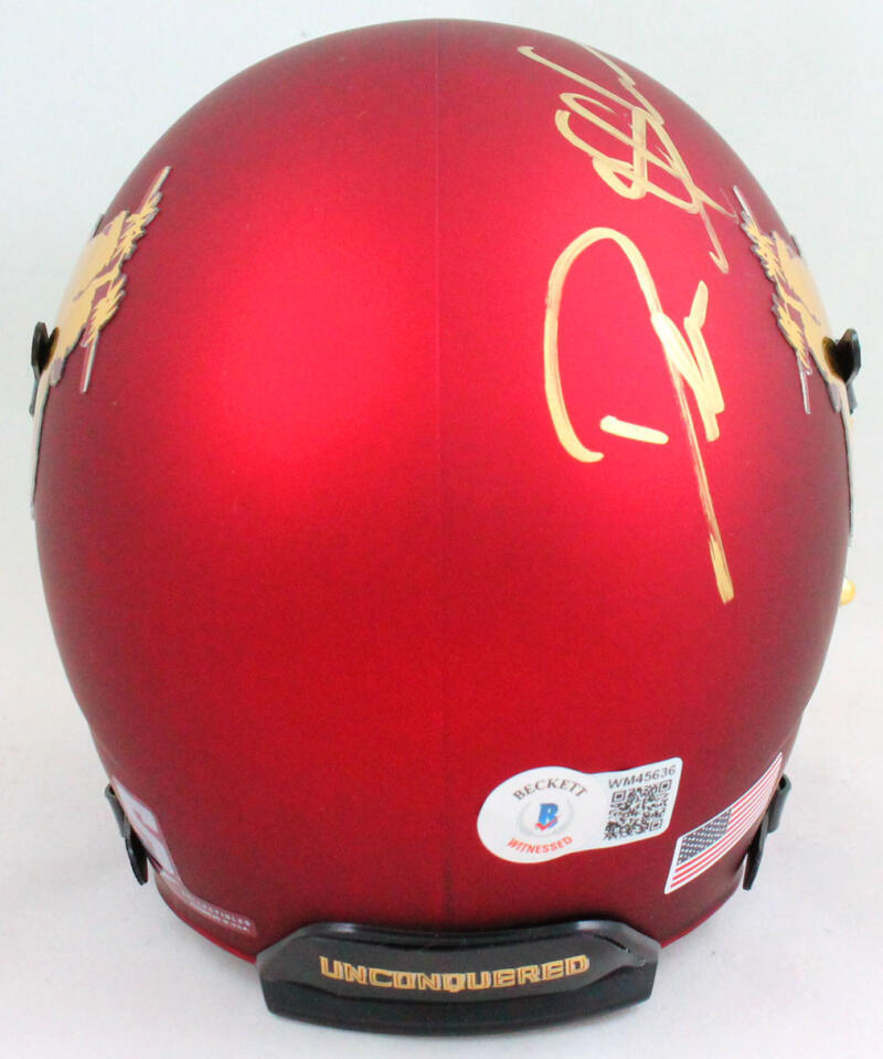 Deion Sanders Signed Florida State Tradition Schutt Mini Helmet- Beckett W *Gold