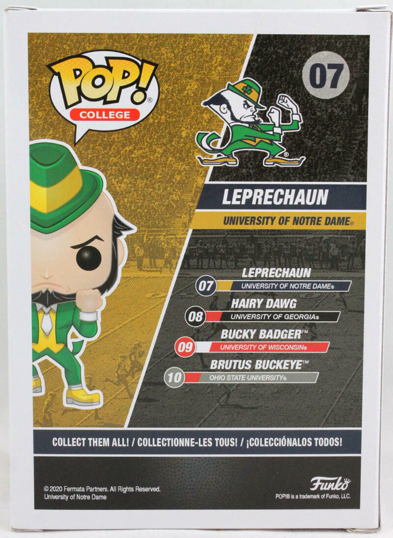Chase Claypool Autographed Notre Dame Funko Pop Figurine- Beckett W *White