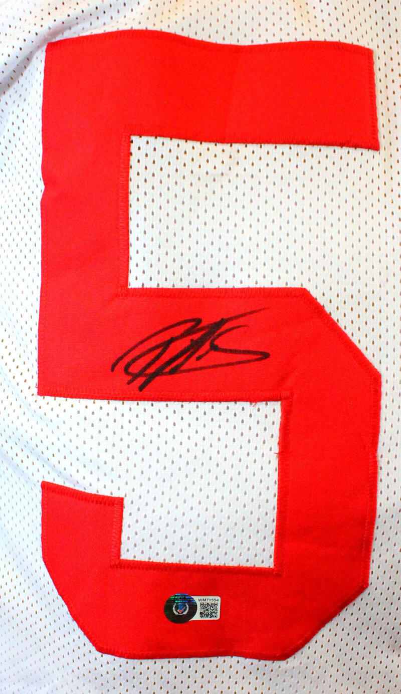 Patrick Willis Autographed White Pro Style Jersey- Beckett W Hologram *Black