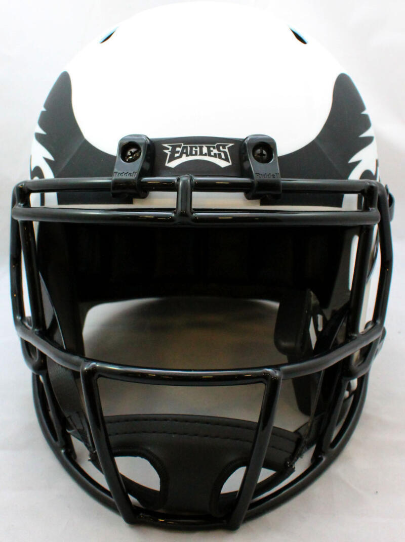 Miles Sanders Autographed Eagles F/S Lunar Speed Helmet - JSA W Auth *Green