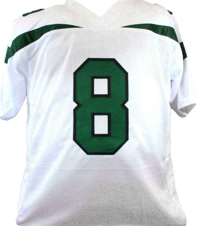 Elijah Moore Autographed White Pro Style Jersey - Beckett W Hologram *Silver