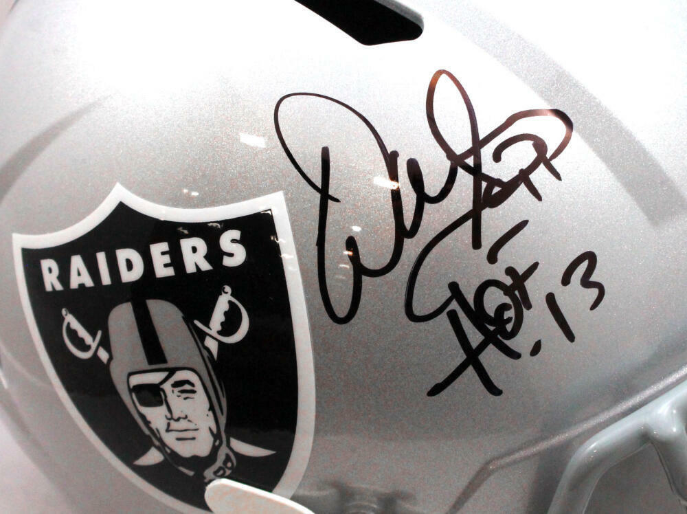 Warren Sapp Signed Oakland Raiders Full Size Speed Helmet w/ HOF- Beckett W Holo
