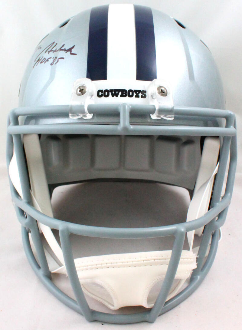 Roger Staubach Autographed Cowboys F/S Speed Helmet w/HOF- Beckett W Hologram