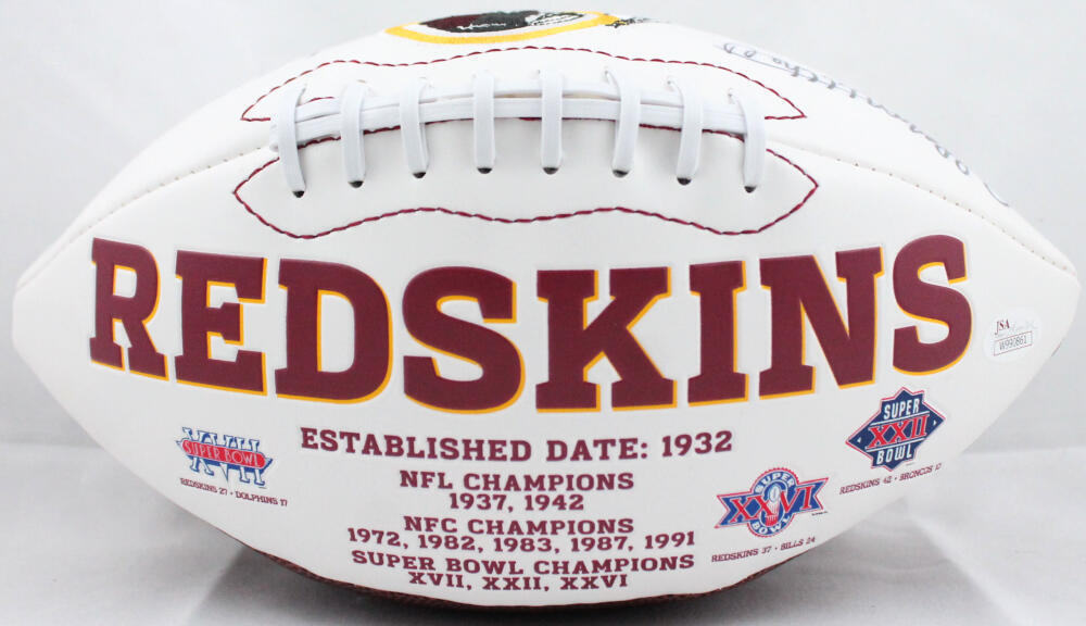 Bobby Mitchell Autographed Washington Redskins Logo Football W/ HOF- JSA W Auth