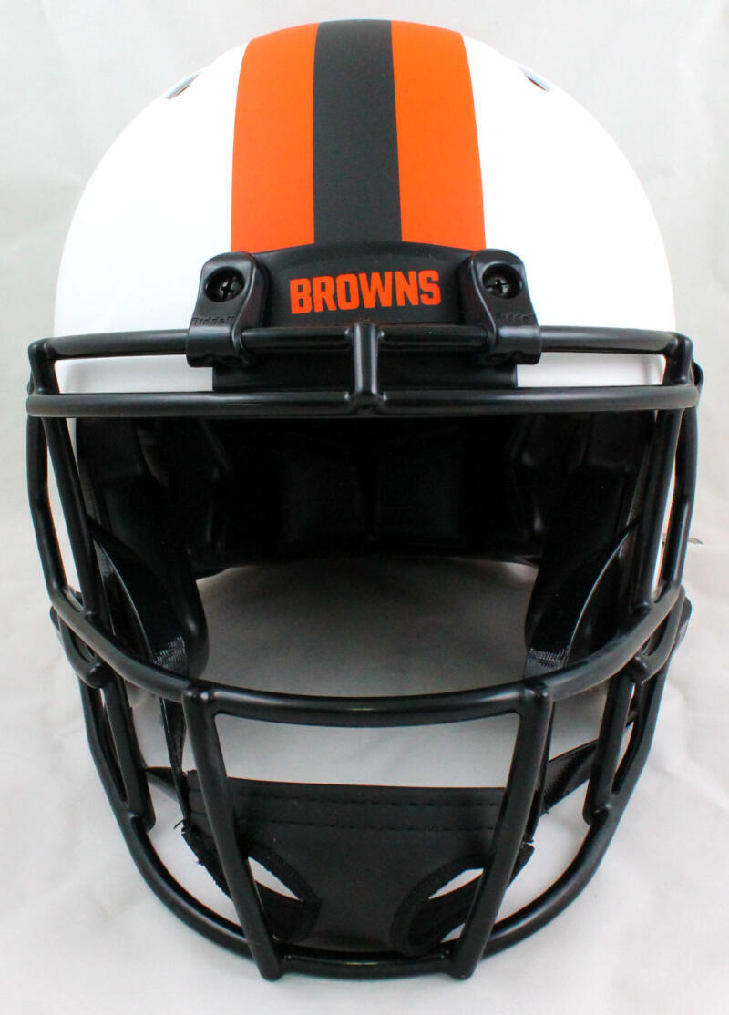 Jarvis Landry Autographed Browns F/S Speed Authentic Lunar Helmet-Beckett W Holo