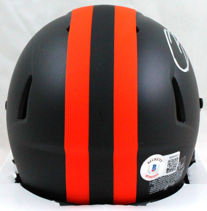 Odell Beckham Signed Cleveland Browns Eclipse Speed Mini Helmet-Beckett W Holo