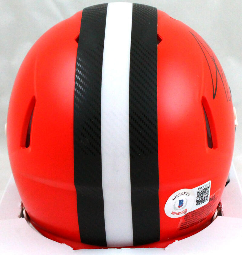 Jarvis Landry Signed Cleveland Browns Speed Mini Helmet-Beckett W Hologram *Blk