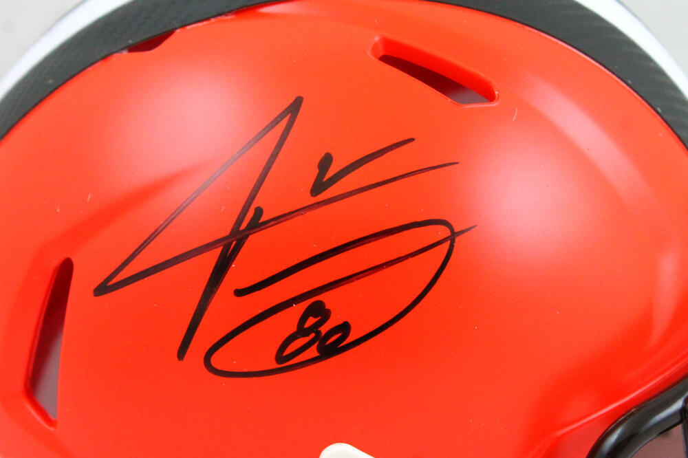 Jarvis Landry Signed Cleveland Browns Speed Mini Helmet-Beckett W Hologram *Blk